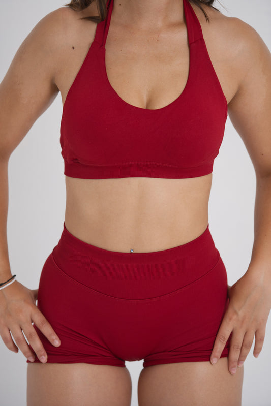 ORIGIN HALTER TOP CLARET